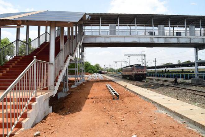Construction of the eighth platform apace at Tiruchi railway junction.