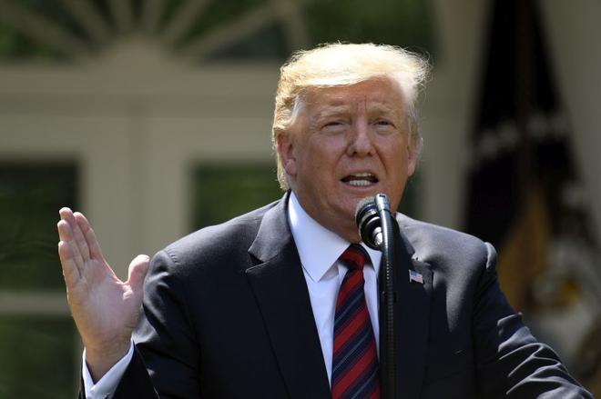 President Donald Trump speaks on immigration from the Rose Garden of the White House in Washington, Thursday, May 16, 2019.