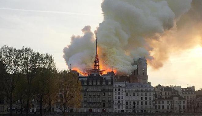Image result for france notre dame cathedral fire