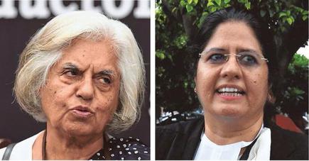 Indira Jaisingh, left, and Vrinda Grover. File