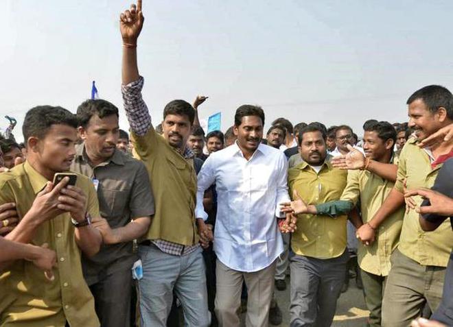 Image result for YS <a class='inner-topic-link' href='/search/topic?searchType=search&searchTerm=JAGAN' target='_blank' title='click here to read more about JAGAN'>jagan</a> thro Padayatra attained VICTORY