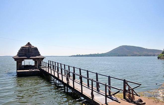 A view of Sulekere lake in Channagiri taluk of Davangere district.