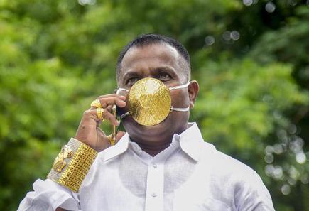 Coronavirus | Pune businessman gets himself ₹2.89 lakh gold mask ...