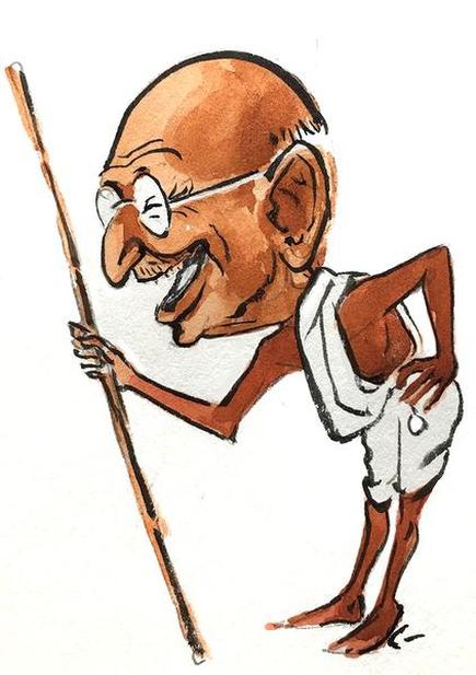 Image result for mahatma gandhi cartoons