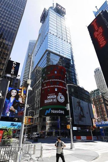 NASDAQ billboards in New York’s Times Square.